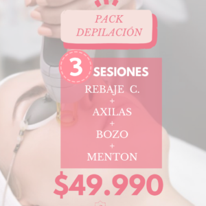 3 SESIONES DE REBAJE +AXILA+BOZO+MENTON